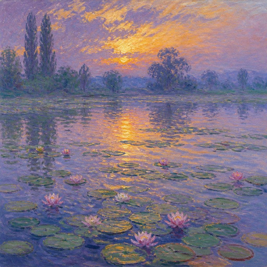 Water Lilies at Dusk
